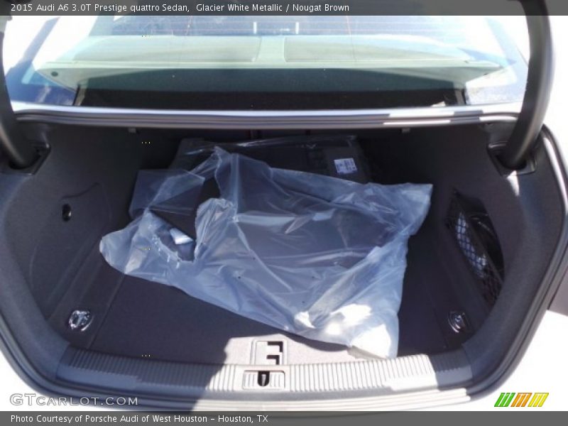 Glacier White Metallic / Nougat Brown 2015 Audi A6 3.0T Prestige quattro Sedan