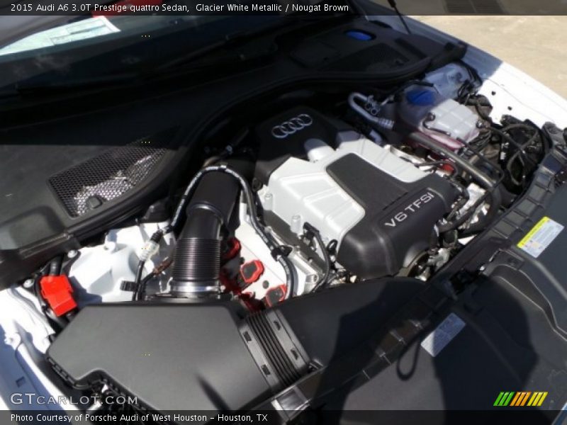 Glacier White Metallic / Nougat Brown 2015 Audi A6 3.0T Prestige quattro Sedan