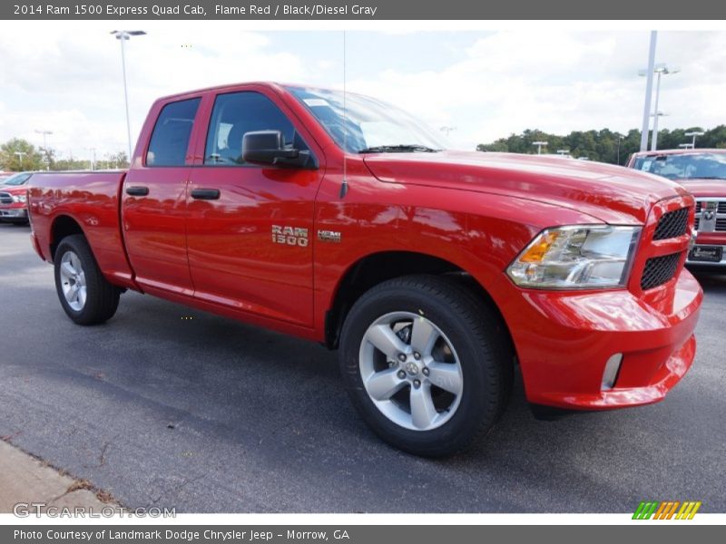 Flame Red / Black/Diesel Gray 2014 Ram 1500 Express Quad Cab