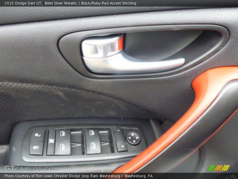 Billet Silver Metallic / Black/Ruby Red Accent Stitching 2015 Dodge Dart GT
