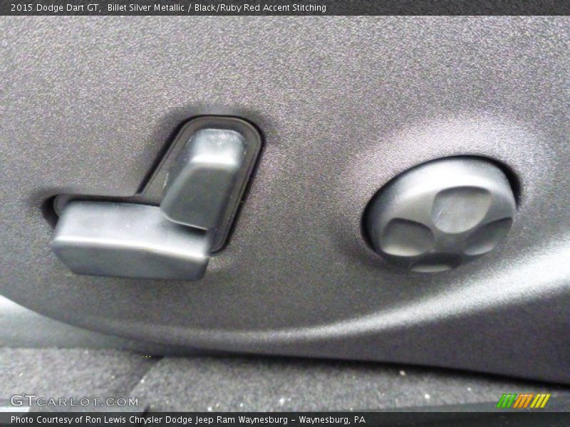 Billet Silver Metallic / Black/Ruby Red Accent Stitching 2015 Dodge Dart GT