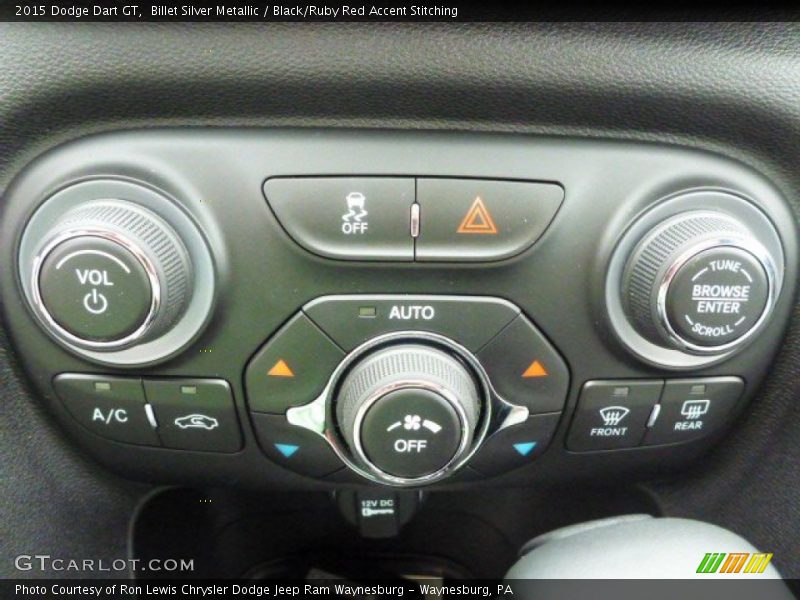 Billet Silver Metallic / Black/Ruby Red Accent Stitching 2015 Dodge Dart GT