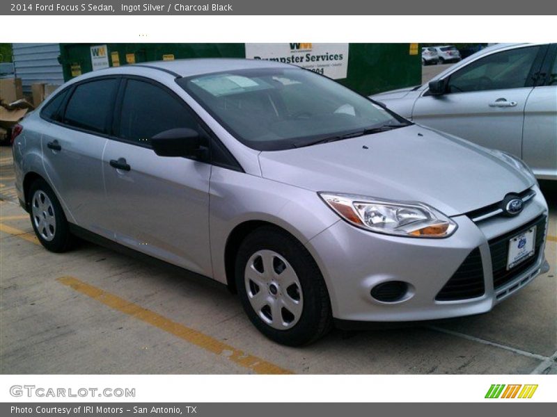 Ingot Silver / Charcoal Black 2014 Ford Focus S Sedan