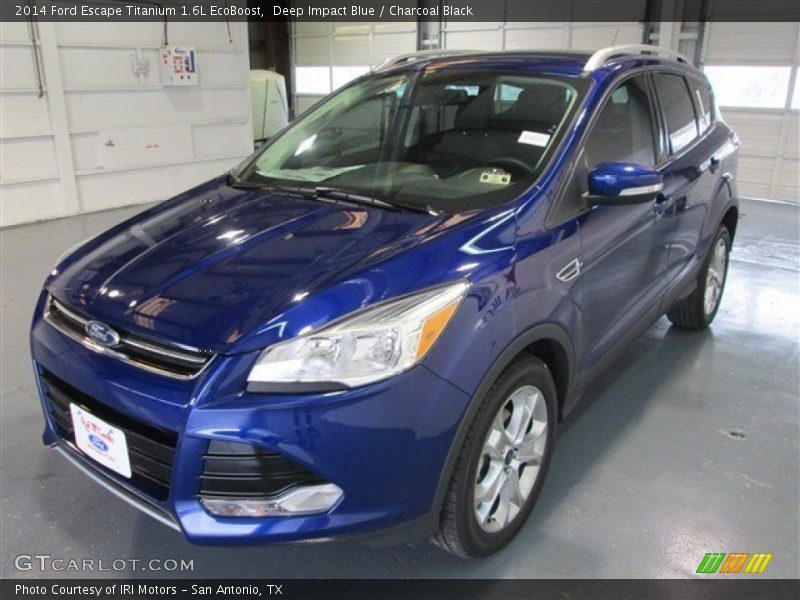 Deep Impact Blue / Charcoal Black 2014 Ford Escape Titanium 1.6L EcoBoost