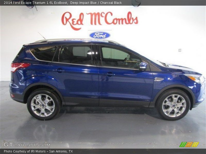 Deep Impact Blue / Charcoal Black 2014 Ford Escape Titanium 1.6L EcoBoost