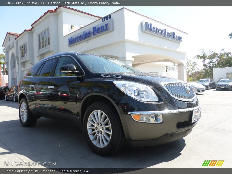 Carbon Black Metallic / Ebony Black/Ebony 2009 Buick Enclave CXL