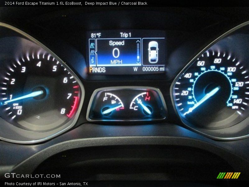 Deep Impact Blue / Charcoal Black 2014 Ford Escape Titanium 1.6L EcoBoost