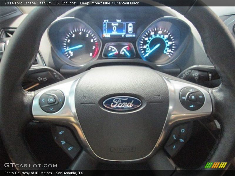 Deep Impact Blue / Charcoal Black 2014 Ford Escape Titanium 1.6L EcoBoost