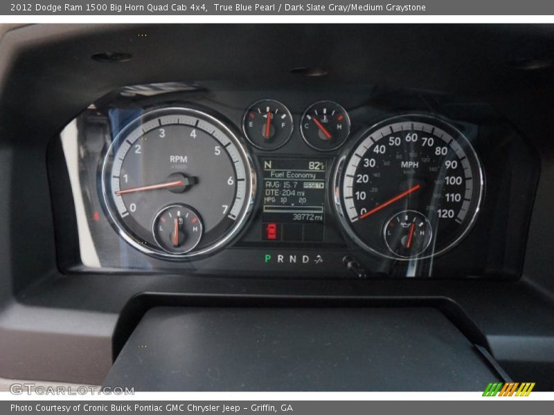 True Blue Pearl / Dark Slate Gray/Medium Graystone 2012 Dodge Ram 1500 Big Horn Quad Cab 4x4