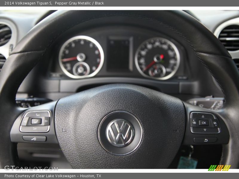 Pepper Gray Metallic / Black 2014 Volkswagen Tiguan S
