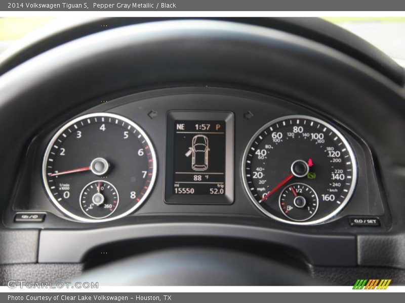 Pepper Gray Metallic / Black 2014 Volkswagen Tiguan S