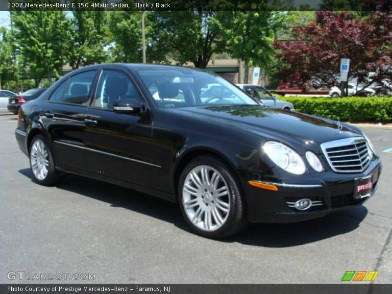 Black / Black 2007 Mercedes-Benz E 350 4Matic Sedan