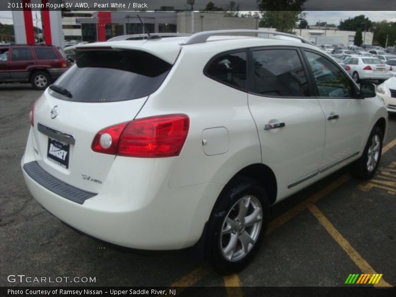 Pearl White / Black 2011 Nissan Rogue SV AWD