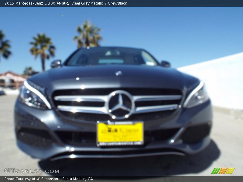 Steel Grey Metallic / Grey/Black 2015 Mercedes-Benz C 300 4Matic