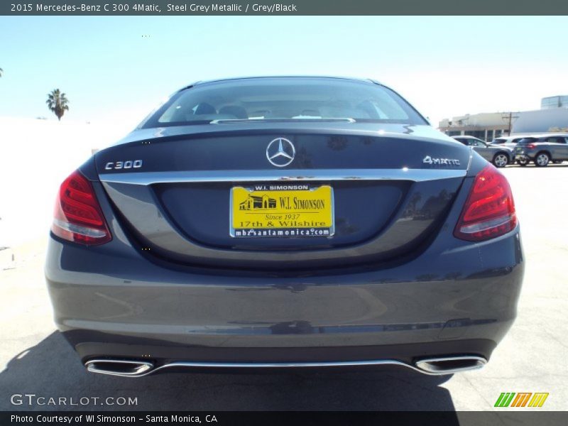 Steel Grey Metallic / Grey/Black 2015 Mercedes-Benz C 300 4Matic