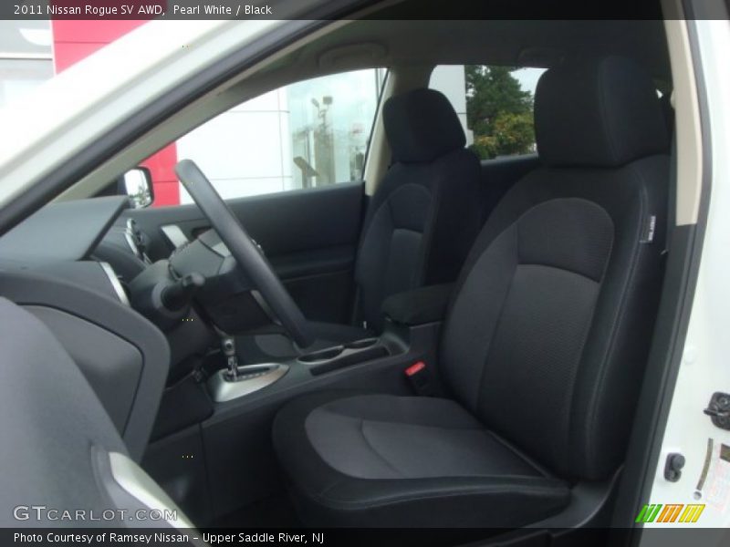 Pearl White / Black 2011 Nissan Rogue SV AWD