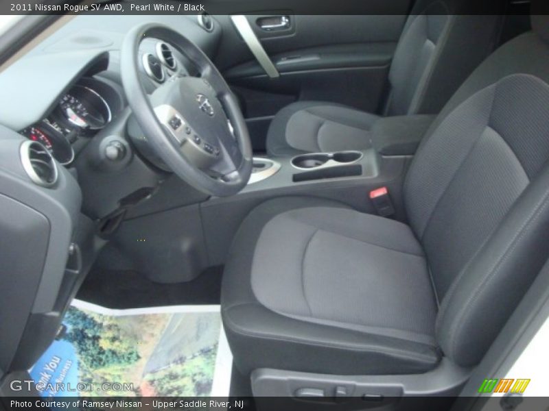Pearl White / Black 2011 Nissan Rogue SV AWD