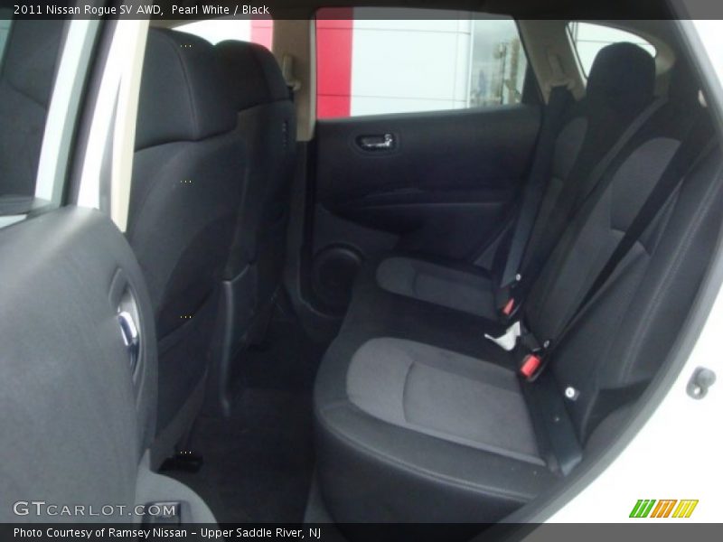 Pearl White / Black 2011 Nissan Rogue SV AWD