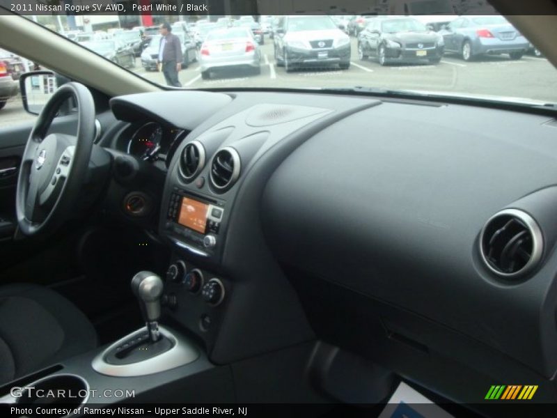 Pearl White / Black 2011 Nissan Rogue SV AWD