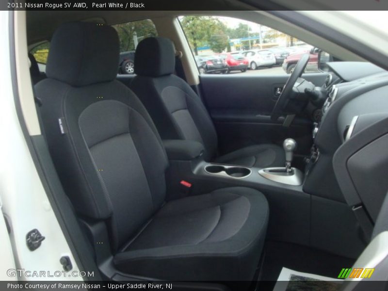 Pearl White / Black 2011 Nissan Rogue SV AWD
