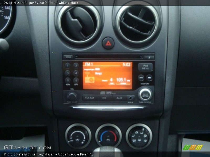 Pearl White / Black 2011 Nissan Rogue SV AWD