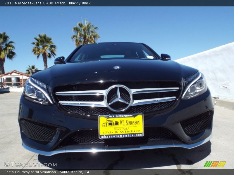 Black / Black 2015 Mercedes-Benz C 400 4Matic