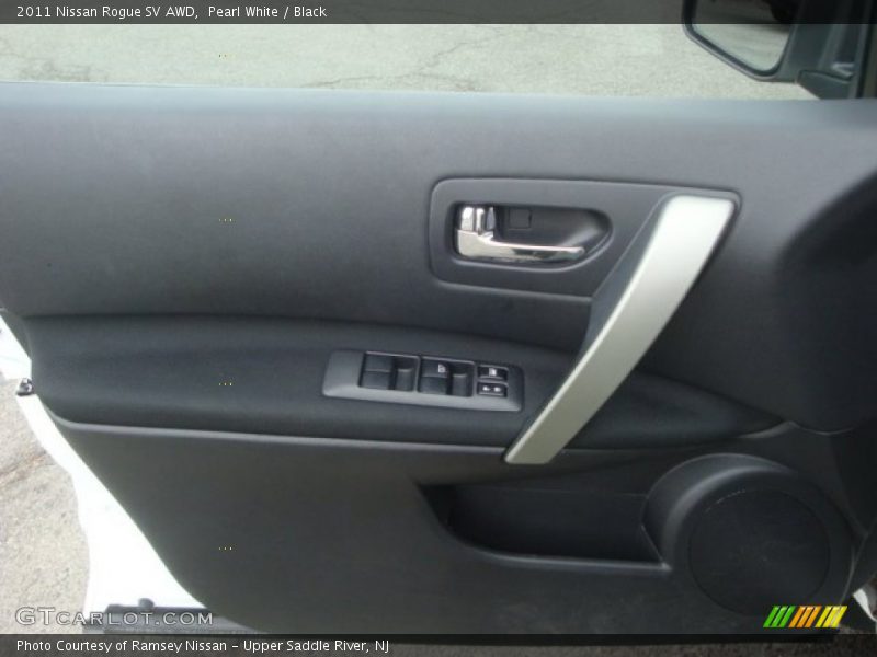 Pearl White / Black 2011 Nissan Rogue SV AWD