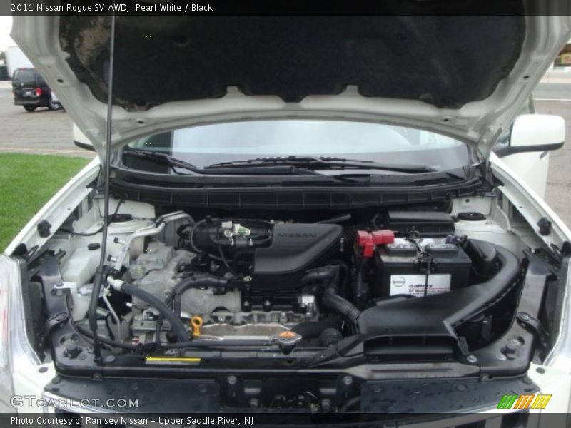 Pearl White / Black 2011 Nissan Rogue SV AWD