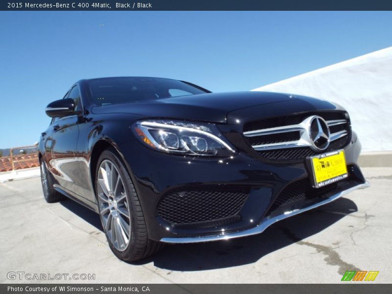 Black / Black 2015 Mercedes-Benz C 400 4Matic