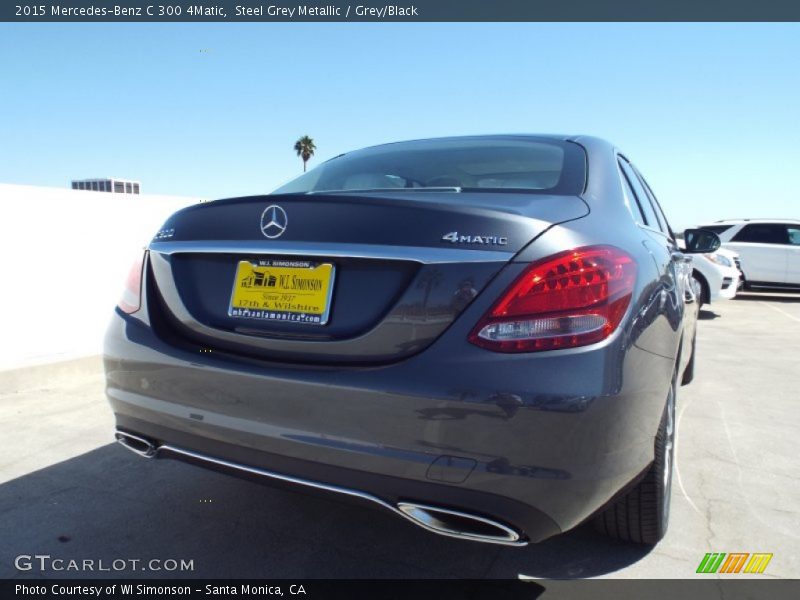 Steel Grey Metallic / Grey/Black 2015 Mercedes-Benz C 300 4Matic