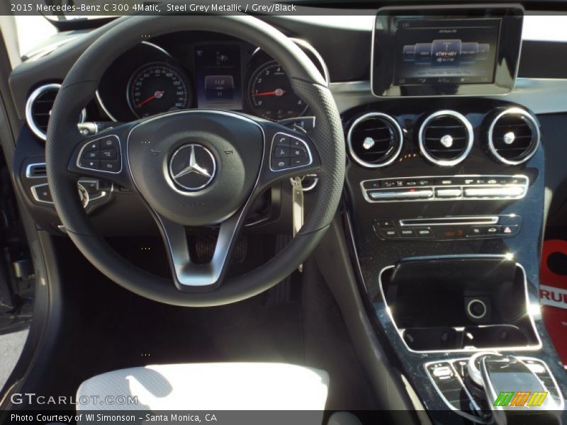 Steel Grey Metallic / Grey/Black 2015 Mercedes-Benz C 300 4Matic