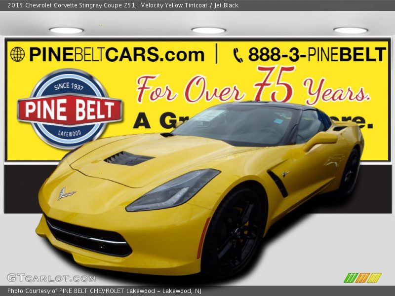 Velocity Yellow Tintcoat / Jet Black 2015 Chevrolet Corvette Stingray Coupe Z51
