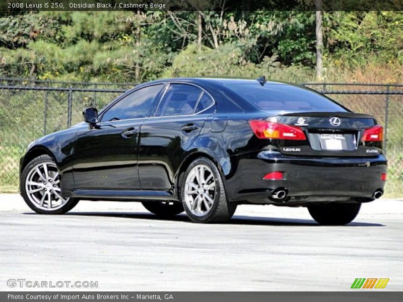 Obsidian Black / Cashmere Beige 2008 Lexus IS 250