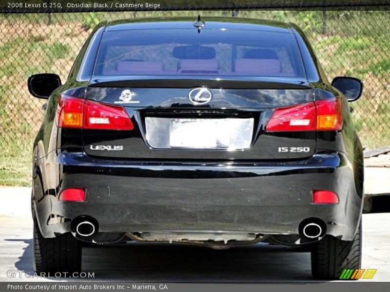Obsidian Black / Cashmere Beige 2008 Lexus IS 250