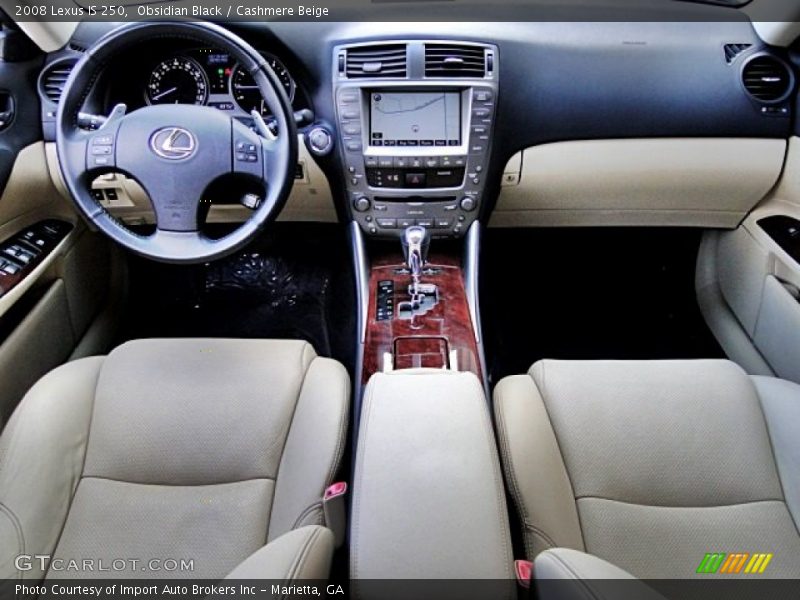 Obsidian Black / Cashmere Beige 2008 Lexus IS 250