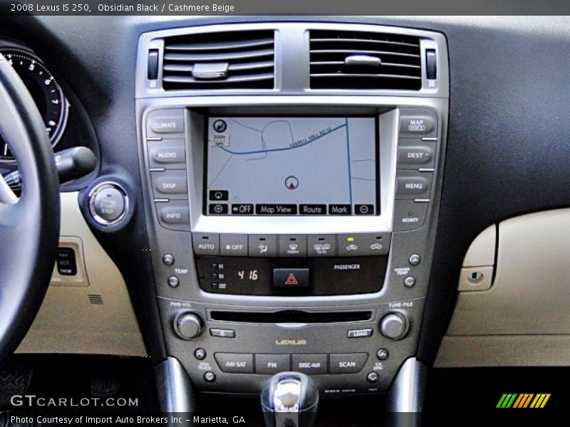 Obsidian Black / Cashmere Beige 2008 Lexus IS 250