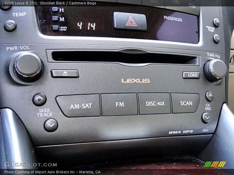 Obsidian Black / Cashmere Beige 2008 Lexus IS 250