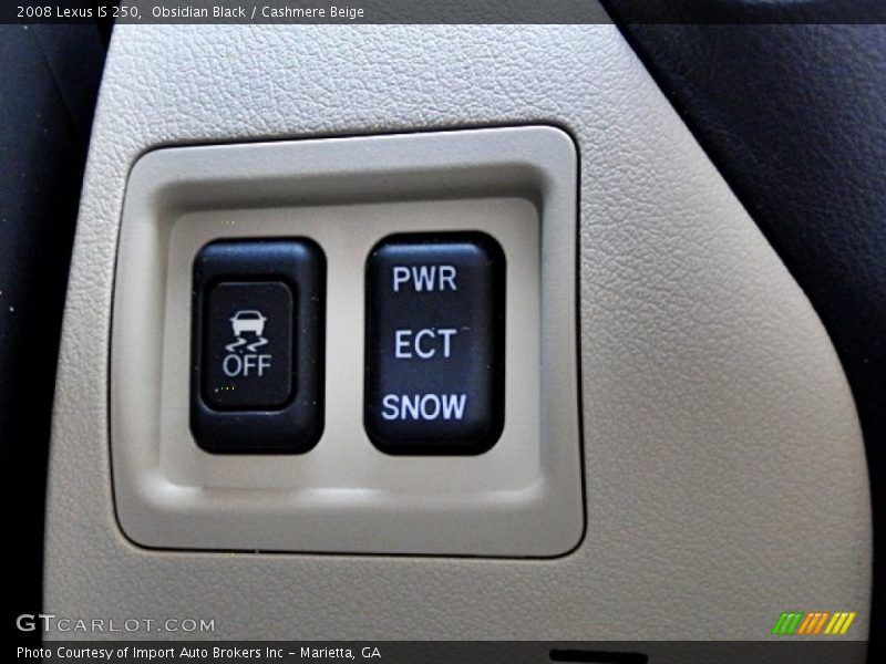 Obsidian Black / Cashmere Beige 2008 Lexus IS 250