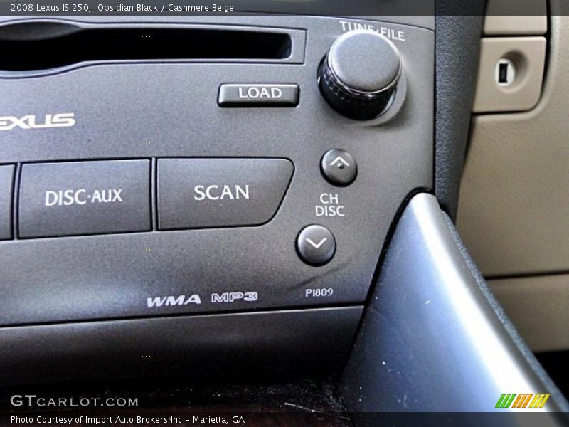 Obsidian Black / Cashmere Beige 2008 Lexus IS 250