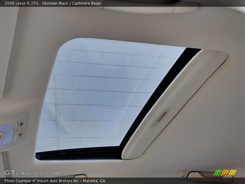 Obsidian Black / Cashmere Beige 2008 Lexus IS 250