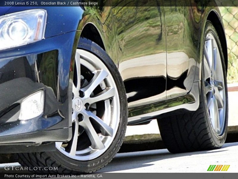 Obsidian Black / Cashmere Beige 2008 Lexus IS 250