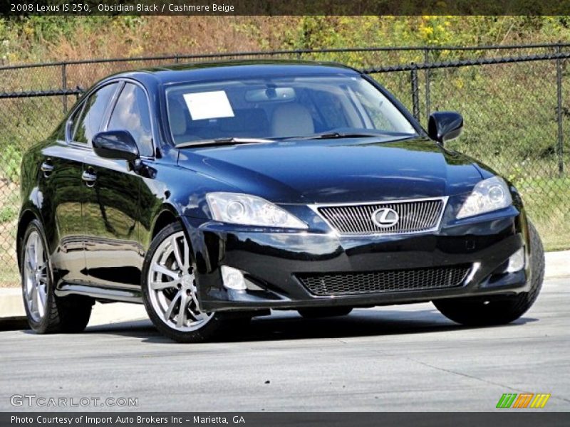 Obsidian Black / Cashmere Beige 2008 Lexus IS 250