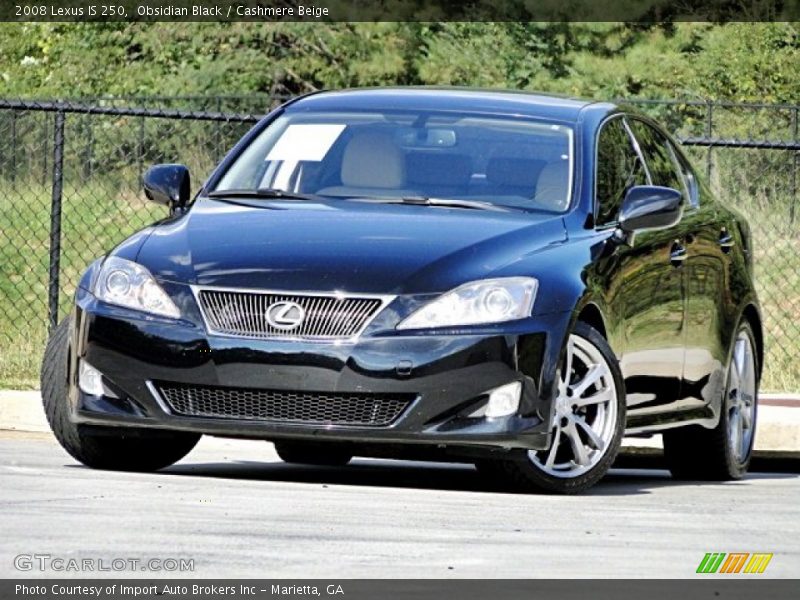 Obsidian Black / Cashmere Beige 2008 Lexus IS 250