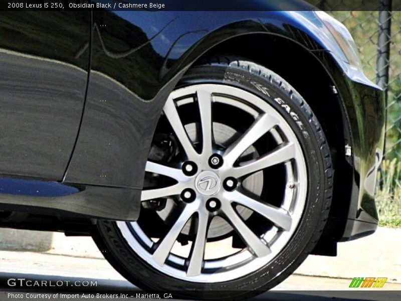 Obsidian Black / Cashmere Beige 2008 Lexus IS 250