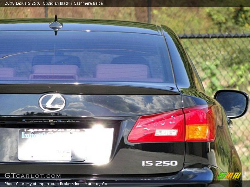 Obsidian Black / Cashmere Beige 2008 Lexus IS 250