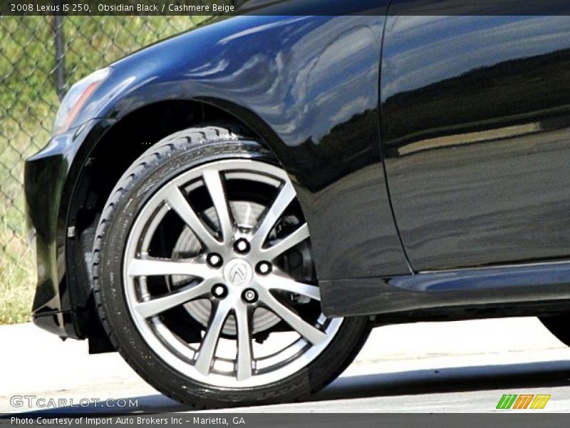 Obsidian Black / Cashmere Beige 2008 Lexus IS 250