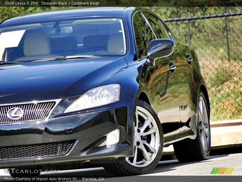 Obsidian Black / Cashmere Beige 2008 Lexus IS 250