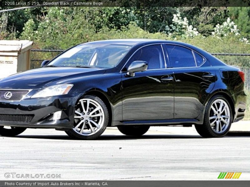 Obsidian Black / Cashmere Beige 2008 Lexus IS 250