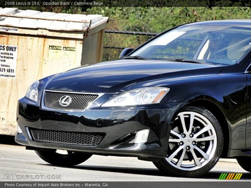 Obsidian Black / Cashmere Beige 2008 Lexus IS 250
