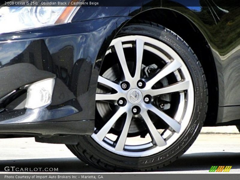 Obsidian Black / Cashmere Beige 2008 Lexus IS 250